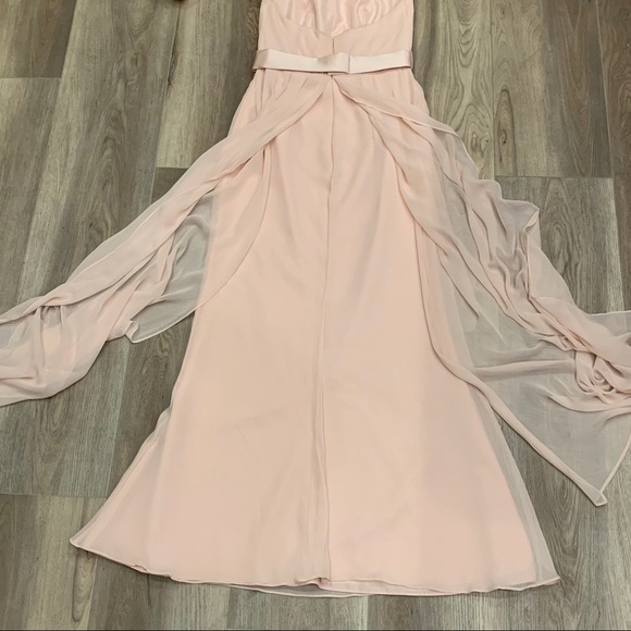 ✅ CLEARANCE White by Vera Wang Blush Halter Bridesmaids Dress - Picture 8 of 10